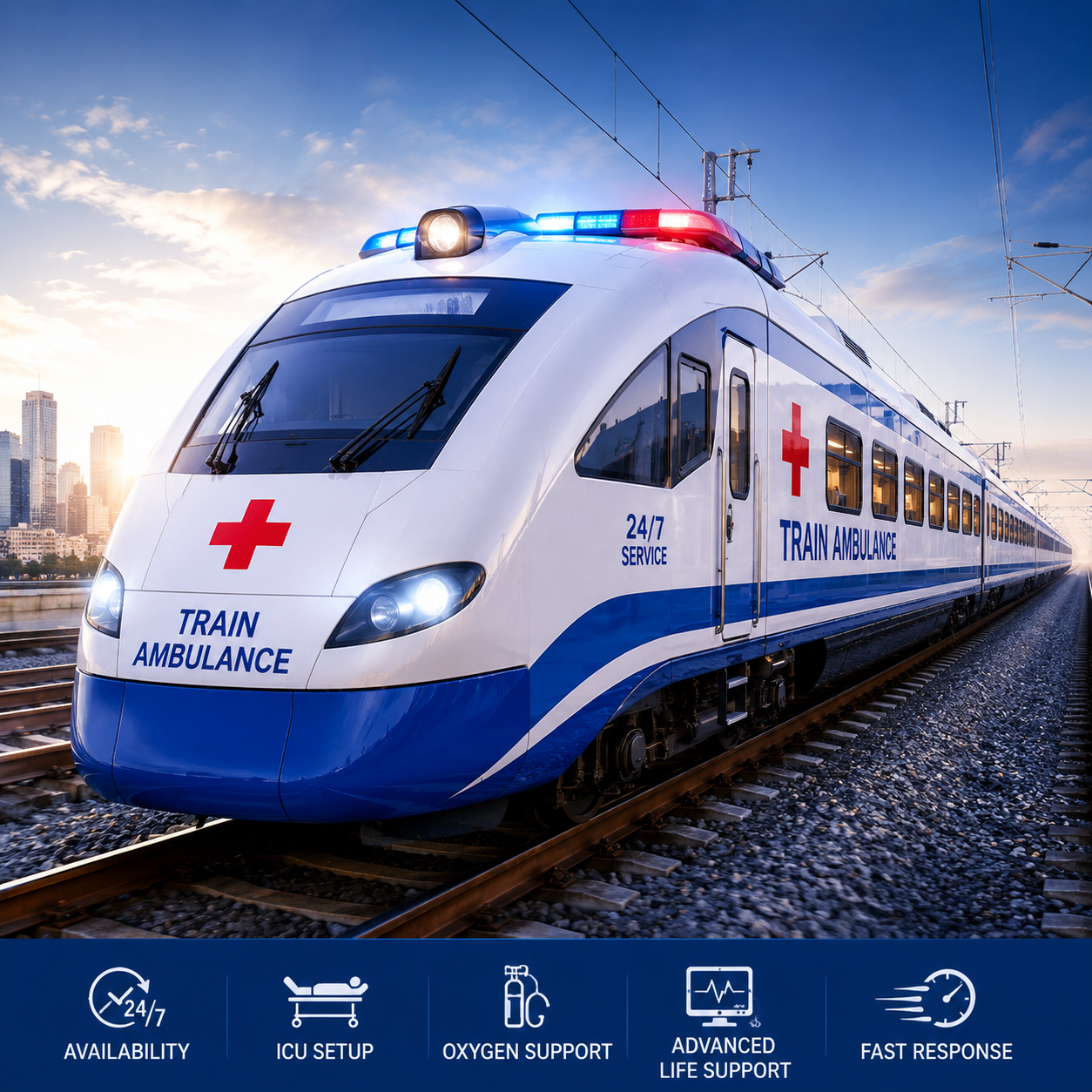Train Ambulance Service Ahmedabad